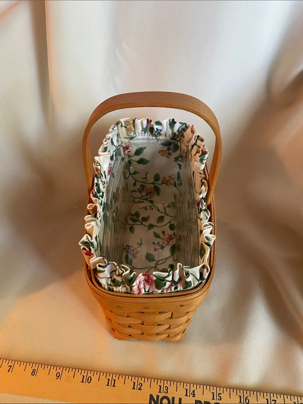 Longaberger candle basket with liner and protector